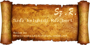 Székelyhidi Róbert névjegykártya