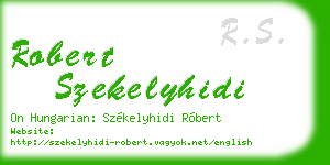 robert szekelyhidi business card